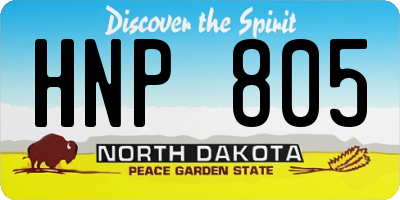 ND license plate HNP805