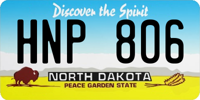 ND license plate HNP806