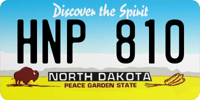 ND license plate HNP810