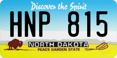 ND license plate HNP815