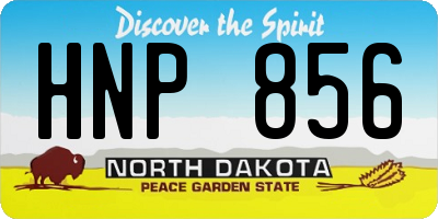 ND license plate HNP856