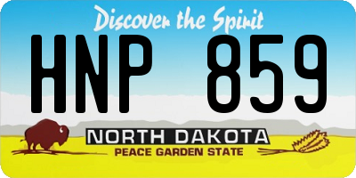 ND license plate HNP859
