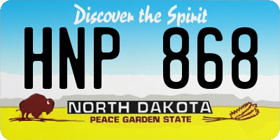 ND license plate HNP868