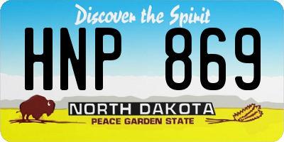 ND license plate HNP869
