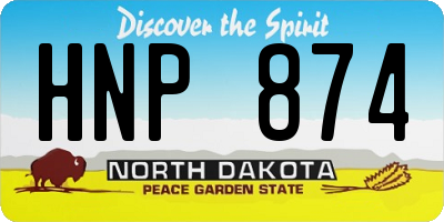 ND license plate HNP874