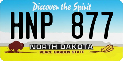 ND license plate HNP877