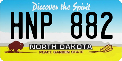 ND license plate HNP882