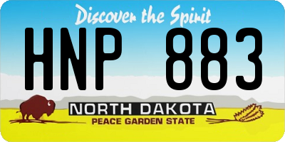 ND license plate HNP883