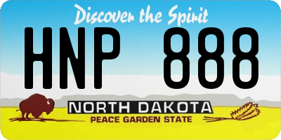 ND license plate HNP888