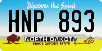 ND license plate HNP893