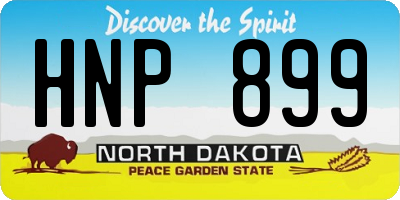 ND license plate HNP899