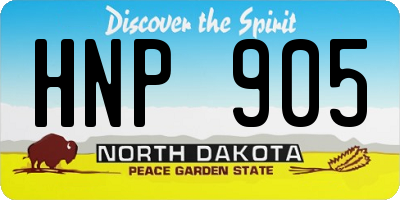 ND license plate HNP905