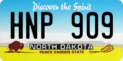 ND license plate HNP909