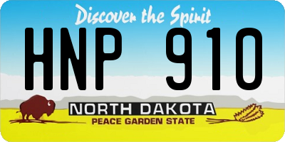 ND license plate HNP910
