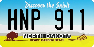 ND license plate HNP911