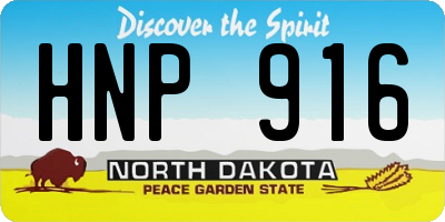 ND license plate HNP916