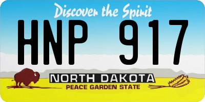 ND license plate HNP917