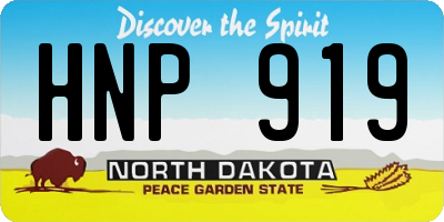 ND license plate HNP919