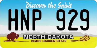 ND license plate HNP929
