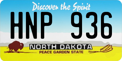 ND license plate HNP936