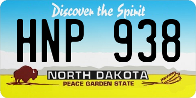 ND license plate HNP938