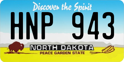 ND license plate HNP943