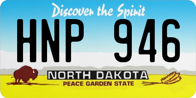 ND license plate HNP946