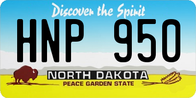 ND license plate HNP950