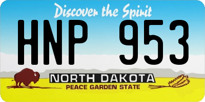 ND license plate HNP953