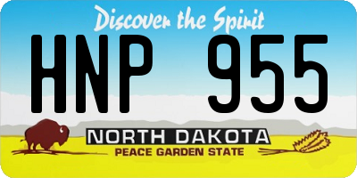 ND license plate HNP955