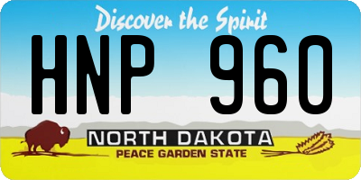 ND license plate HNP960