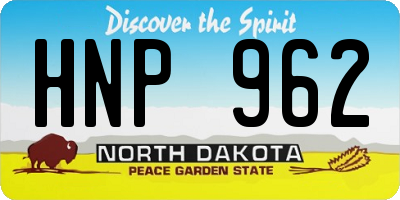 ND license plate HNP962