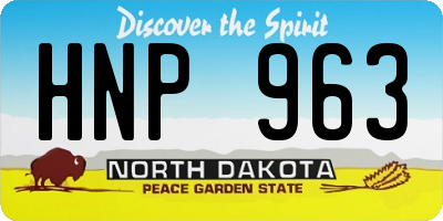 ND license plate HNP963