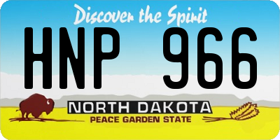 ND license plate HNP966