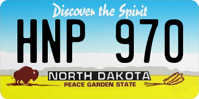 ND license plate HNP970