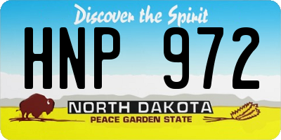 ND license plate HNP972