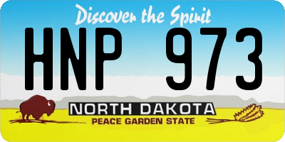 ND license plate HNP973