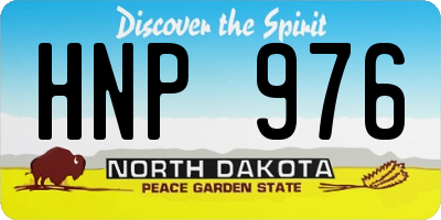 ND license plate HNP976