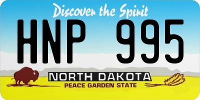 ND license plate HNP995