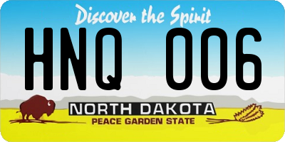 ND license plate HNQ006