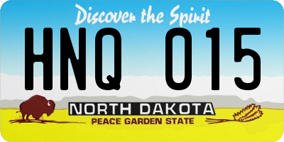 ND license plate HNQ015