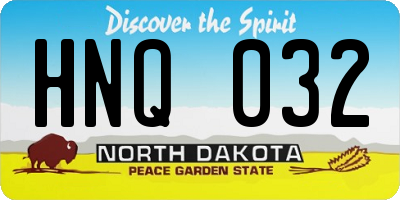 ND license plate HNQ032