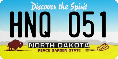 ND license plate HNQ051