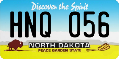ND license plate HNQ056
