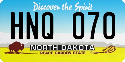 ND license plate HNQ070