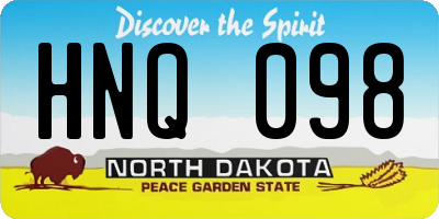 ND license plate HNQ098
