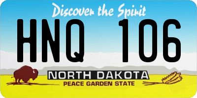 ND license plate HNQ106