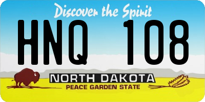 ND license plate HNQ108