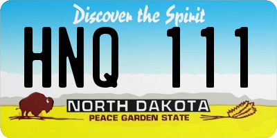 ND license plate HNQ111