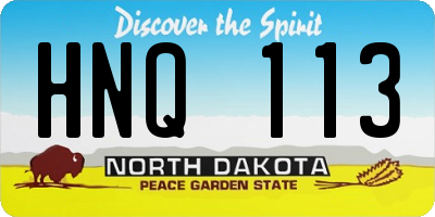 ND license plate HNQ113